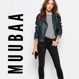 Muubaa Nassau Leather Biker Jacket